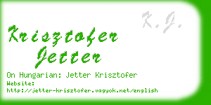 krisztofer jetter business card